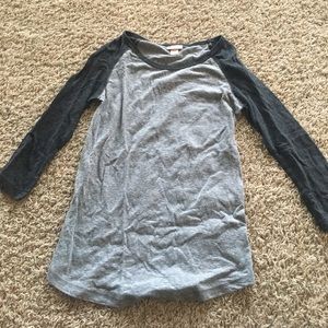 Grey/dark grey baseball t